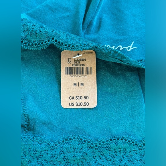 PINK No-Show Lace-Trim Boyshort Panty Green NWT - Picture 9 of 9